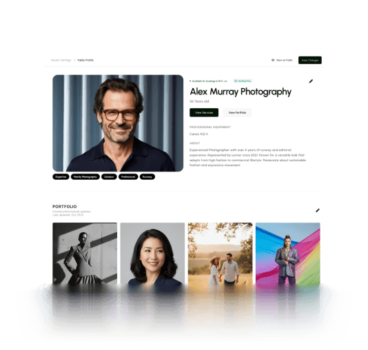 Professional creative portfolio overview