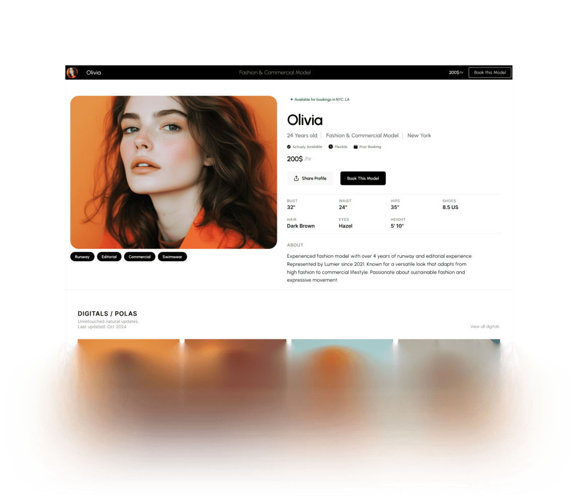 talent profile dashboard