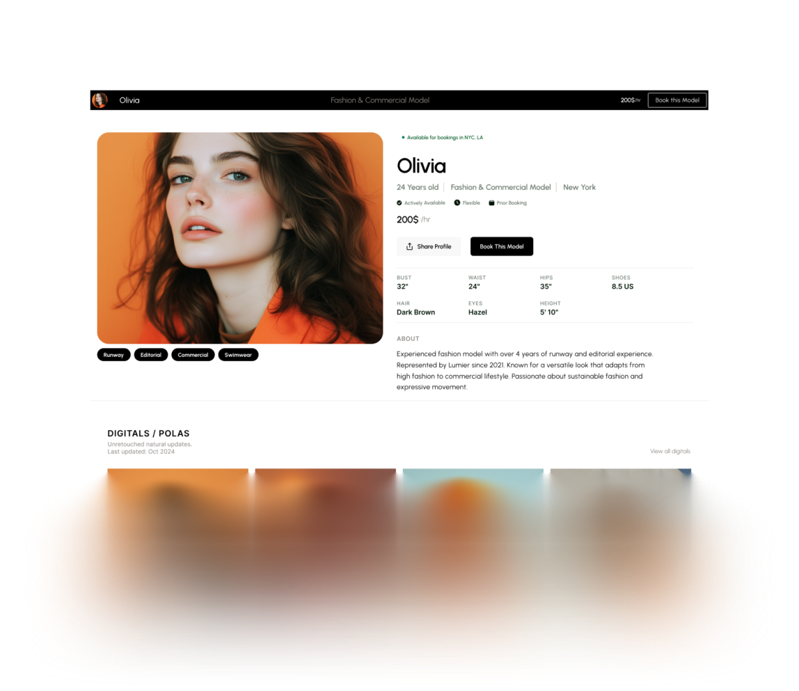 talent profile dashboard